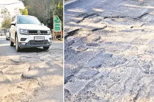 मुरादाबाद : किसी ने नहीं सुनी, एनएच 24 हो गया जर्जर