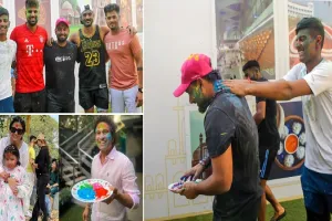 Cricketers Holi: होली के रंग में रंगे खिलाड़ी, जमकर उड़ाया गुलाल, देखें तस्वीरें
