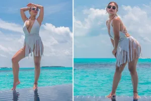 भोजपुरी एक्ट्रेस नेहा मलिक का व्हाइट मोनोकिनी में हॉट लुक, फैंस बोले- हाय गर्मी