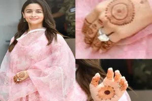 Alia Bhatt Photos : शादी के बाद पिंक सूट में नजर आईं आलिया भट्ट, फ्लॉन्ट की डायमंड रिंग