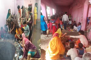 बहराइच: कन्या पूजन और हवन के बाद किया पारण, दुर्गा मंदिरों में सुबह से रही भीड़
