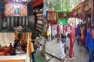 बहराइच: चैत्र नवरात्रि के पहले दिन देवी मंदिरों में उमड़ी श्रद्धालुओं की भीड़, कतार में बारी का कर रहे इंतजार