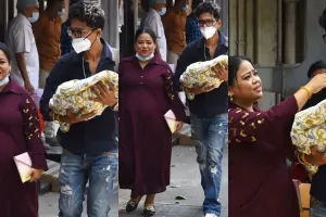 लिटिल लिंबाचिया के साथ अस्पताल के बाहर स्पॉट हुए भारती-हर्ष, देखें फोटो