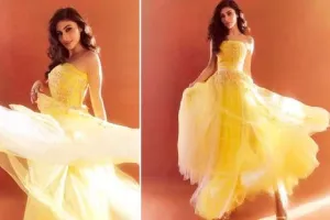 येलो गाउन में किसी परी से कम नहीं लग रही हैं मौनी रॉय, तस्वीरें वायरल