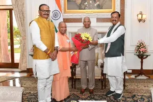मुख्यमंत्री योगी व दोनों डिप्टी सीएम ने की राष्ट्रपति से मुलाकात