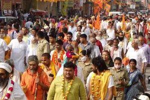 अयोध्या में नव संवत्सर की पूर्व संध्या पर संतों ने की रामकोट की परिक्रमा