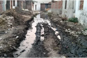 बहराइच: मोहल्ले में फैली गंदगी बढ़ा रही बीमारी, शिकायत के बाद भी सभासद और अधिकारी नहीं दे रहे ध्यान