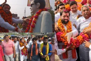 बाराबंकी: राज्यमंत्री सतीश शर्मा का हुआ भव्य स्वागत, जगजीवन दास साहेब की समाधि पर टेका माथा