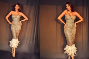 Tara Sutaria Photos: फिश कट गोल्डन ड्रेस में तारा ने बढ़ाया सोशल मीडिया का तापमान, फैंस हुए दीवाने