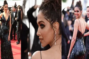 Cannes 2022: Black Shimmery Dress में हुस्न परी लगीं Deepika Padukone, तस्वीरों पर फैंस लुटा रहे प्यार