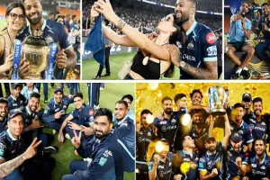 गुजरात टाइटंस ने इस अंदाज में मनाया जीत का जश्न, पत्नी संग ट्रॉफी लिए नजर आए हार्दिक पांड्या, देखें PHOTOS