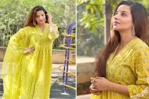 Monalisa Photos : येलो सूट में मोनालिसा ने ढाया कहर, दिल थामकर देखिएगा तस्वीरें!