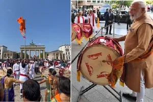 PM Modi In Germany : बर्लिन में पीएम मोदी के स्वागत में लहराया गया भगवा झंडा, कांग्रेस ने पूछा- तिरंगा कहां है?