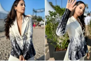 Cannes 2022: हेली शाह ने पैंटसूट में दिए ग्लैमरस पोज, लेटेस्ट फोटोज देखकर कहेंगे WOW