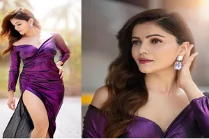 रुबीना दिलैक ने पर्पल थाई-हाई स्लिट ड्रेस में फ्लॉन्ट किया कर्वी फिगर, तस्वीरें हुईं वायरल