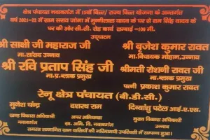 उन्नाव: अधिकारियों की सरपरस्ती में तथाकथित प्रतिनिधि चला रहे है प्रमुखी, लोकार्पण के पत्थरों पर अकिंत है प्रतिनिधियों के नाम