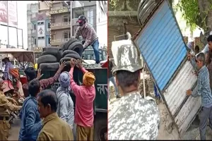 बरेली: संडे बाजार नगर निगम की टीम पहुंचने से पहले ही हटा, दूसरे दुकानदारों का सामान जब्त, हुई नोकझोंक