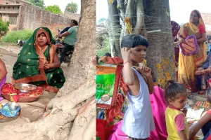 बहराइच: सुहागिनों ने की वट सावित्री की पूजा, पति के दीर्घायु के साथ की परिवार के सुख समृद्धि की कामना