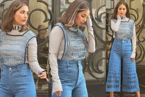 डिजाइनर आउटफिट में सड़क किनारे  Hina Khan ने दिए किलर पोज, देखें PHOTOS