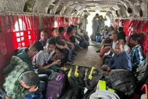 वायु सेना का असम और मेघालय में बाढ़ राहत अभियान जारी