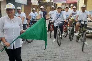 मुरादाबाद : विश्व पर्यावरण दिवस पर निजी चिकित्सकों ने निकाली साइकिल रैली, सेहत फिट रखने का दिया संदेश
