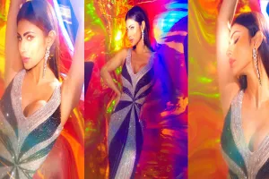 Sequin gown dress में Mouni Roy ने शो किया कर्वी फिगर, PhotoShoot में दिए कातिलाना पोज