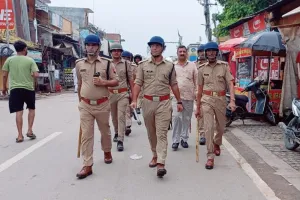 उदयपुर कांड : अयोध्या पुलिस ने रूट मार्च कर लोगों को किया सतर्क