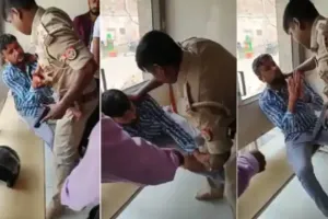 बलरामपुर : बाइक से भिड़ा युवक तो दरोगा ने तान दी रिवाल्वर, बेरहमी से पीटा