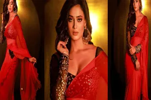 रेड साड़ी में Shweta Tiwari ने दिए कातिलाना पोज, लगीं बला की खूबसूरत