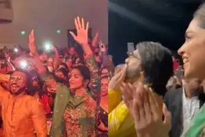 कॉन्सर्ट में दर्शकों के बीच अभिनेत्री दीपिका पादुकोण करने लगीं डांस, पति रणवीर सिंह ने यूं दिया साथ