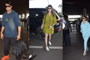 कूल और कम्फर्टेबल लुक में एयरपोर्ट पर स्पॉट हुए बॉलीवुड के सितारे, देखें तस्वीरें