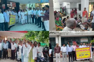 लखनऊ: गलत स्थानांतरण को निरस्त करने की मांग पर अड़े स्वास्थ्य कर्मचारी, कार्य बहिष्कार कर जताई नाराजगी
