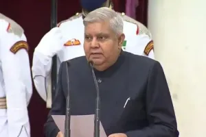 देश के 14वें उपराष्ट्रपति बने जगदीप धनखड़, राष्ट्रपति द्रौपदी मुर्मू ने दिलाई शपथ
