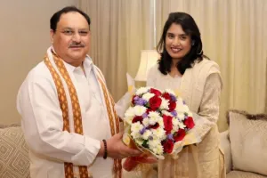 भाजपा के राष्ट्रीय अध्यक्ष नड्डा ने पूर्व क्रिकेटर मिताली राज से भेंट की