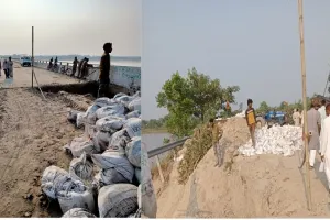 अमरोहा: हल्के वाहनों के लिए खुला पुल, भारी वाहनों पर अभी रोक