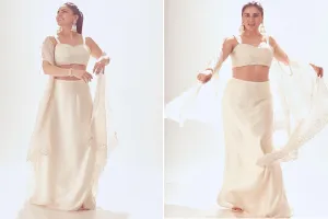 व्हाइट लहंगा में श्रद्धा आर्या ने दिखाई अदाएं, एक्ट्रेस के खूबसूरत पोज ने लूटा फैंस का दिल