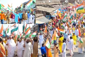 अयोध्या: मेयर के साथ नन्हे-मुन्नों ने किया भारत मां का जयघोष, संतों ने यात्रा निकाल दिया देशभक्ति का संदेश