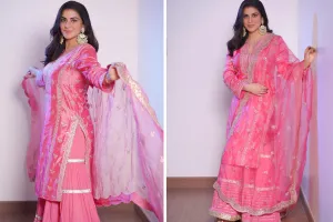 Shraddha Arya Photos: पिंक शरारा सूट में शर्माती दिखीं श्रद्धा आर्या, खूबसूरत अदाओं से लूटी महफिल