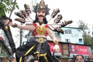 नैनीताल: डीएसए मैदान में जलाए गए रावण, कुंभकर्ण व मेघनाद के पुतले