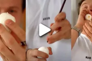 Video: उबला अंडा छीलने की निंजा टेक्निक देख पब्लिक बोली- Its Eggcellent !