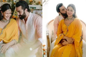 Baby Shower Photos : आलिया भट्ट पर प्यार लुटाते नजर आए रणबीर कपूर, लिखा- Just…Love