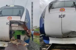 वंदे भारत ट्रेन लगातार दूसरे दिन भी जानवर से टकराई, हादसों पर आया रेल मंत्री का बयान