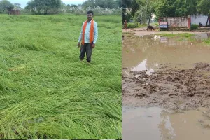 रायबरेली में हर तरफ दिख रहे हैं बरसात से हुई बर्बादी के निशां