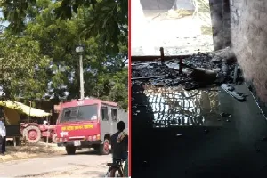 शॉर्ट सर्किट : आग की जद में आने से महिला झुलसी, गृहस्थी जलकर राख