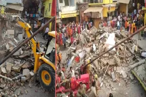 अयोध्या : 300 वर्ष पुरानी 36 दुकानों पर चला बुलडोजर