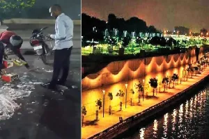 पुलिस की हिदायत : सड़क पर मनाया जन्मदिन का जश्न, फिर करनी पड़ी सफाई