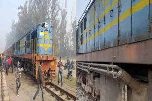 बहराइच: रिसिया रेलवे स्टेशन पर एक ही रेलवे ट्रैक पर पहुंच गई दो ट्रेनें, बड़ा हादसा होते-होते टला 