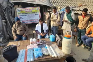 बहराइच: कतर्नियाघाट जंगल से सटे गांव में लगी नाबार्ड की चौपाल, मवेशियों का हुआ इलाज  