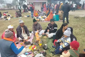 खटीमा: शारदा तट लालकोठी में मुंडन, जनेऊ धार्मिक कार्य से माहौल भक्ति में डूबा