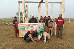 बहराइच : चहलारीघाट से शुरू हुआ शहीदों व स्वतंत्रता सेनानियों का पद रज संग्रह अभियान